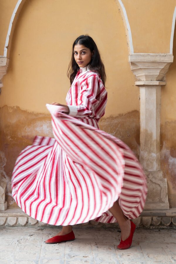 Shakoon Skirt in Barbershop Stripe