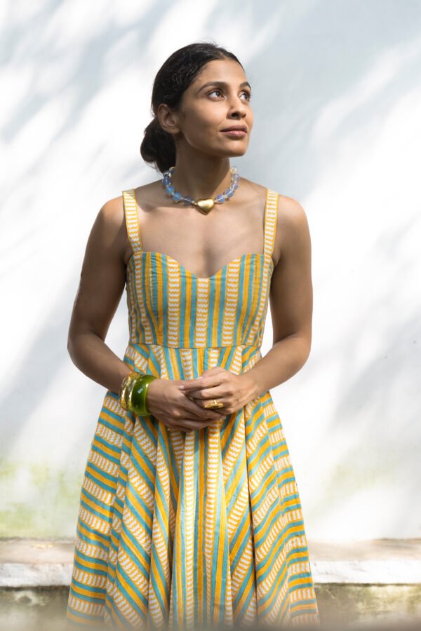 Sumee Sundress in Sun & Sky Stripe