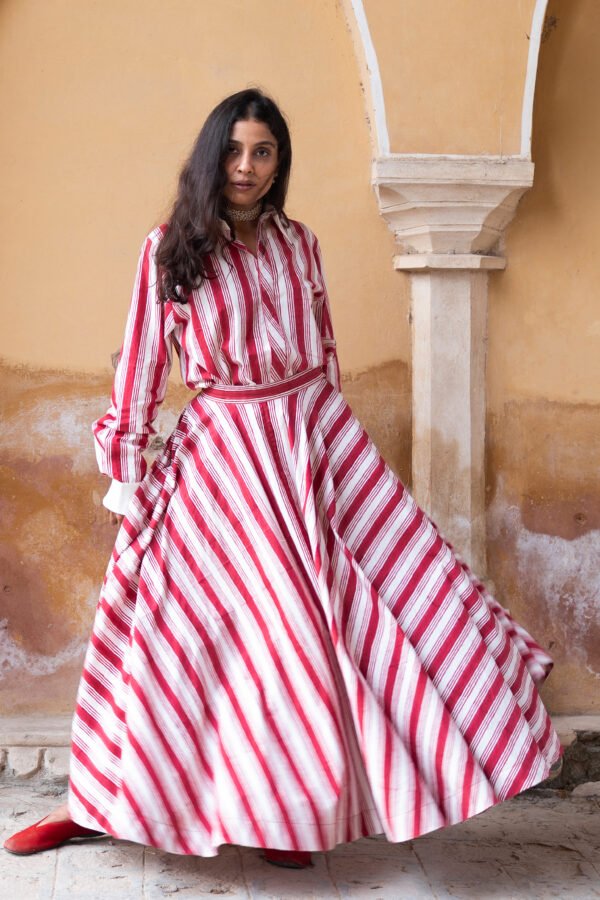 Shakoon Skirt in Barbershop Stripe