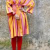 Shelly Caftan in Yellow Rug Stripe