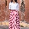 Shakoon Skirt in Barbershop Stripe