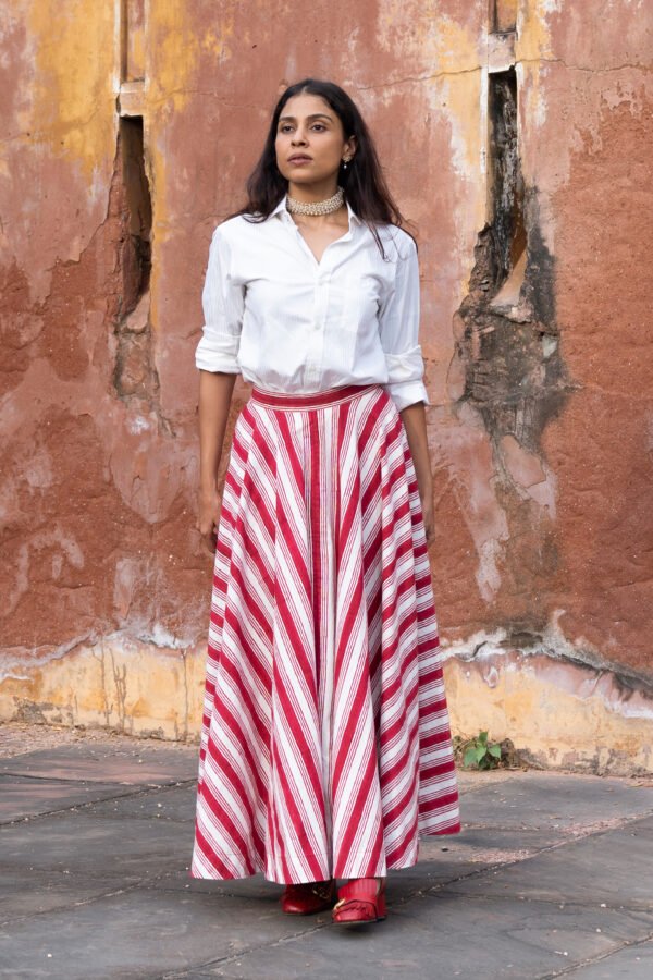 Shakoon Skirt in Barbershop Stripe