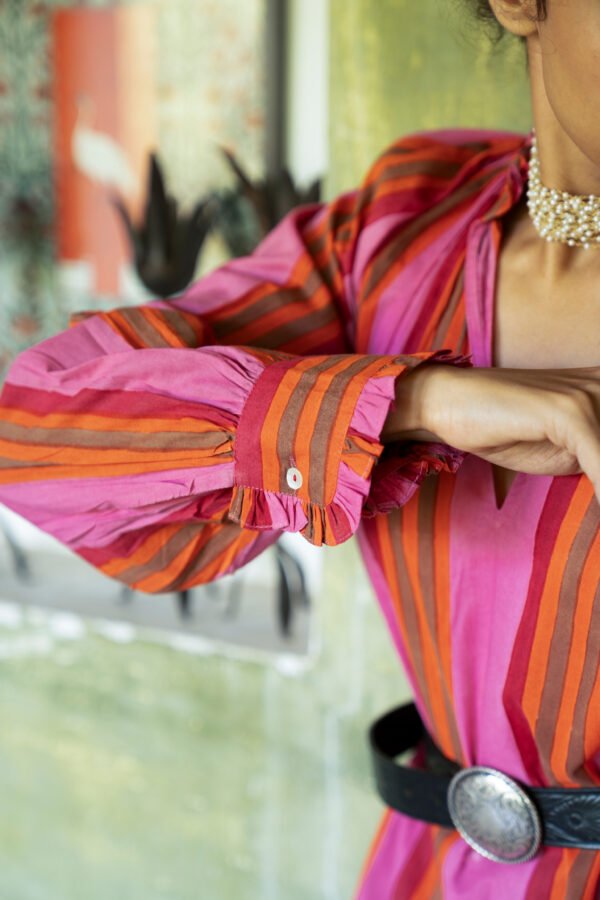 Shae Blouse in Pink Rug Stripe