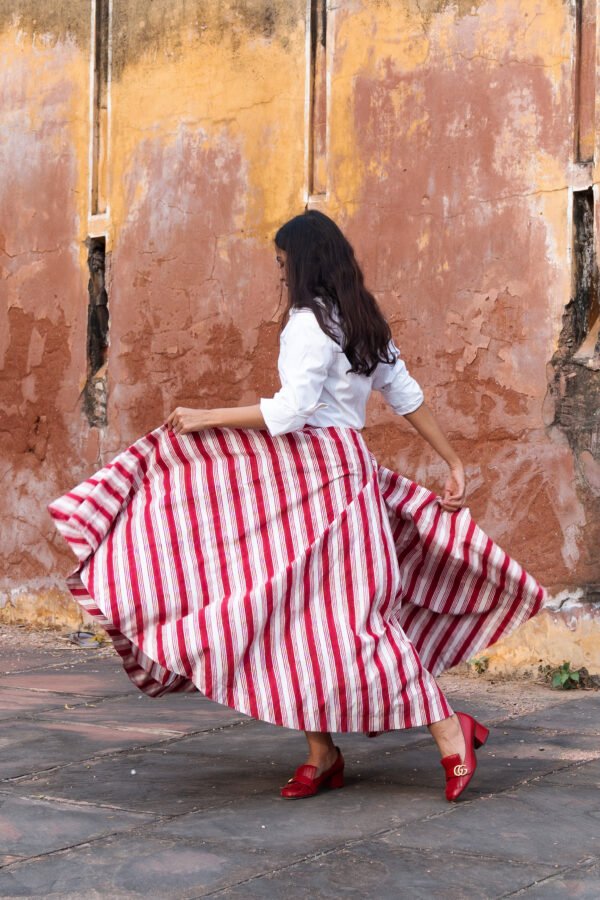 Shakoon Skirt in Barbershop Stripe