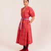 Sara Dress in Chili Stucco Diamond