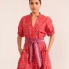 Sara Dress in Chili Stucco Diamond