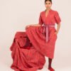 Sara Dress in Chili Stucco Diamond