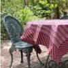 PURPLE CHECK TABLELINEN Purple Roma Tablecloth