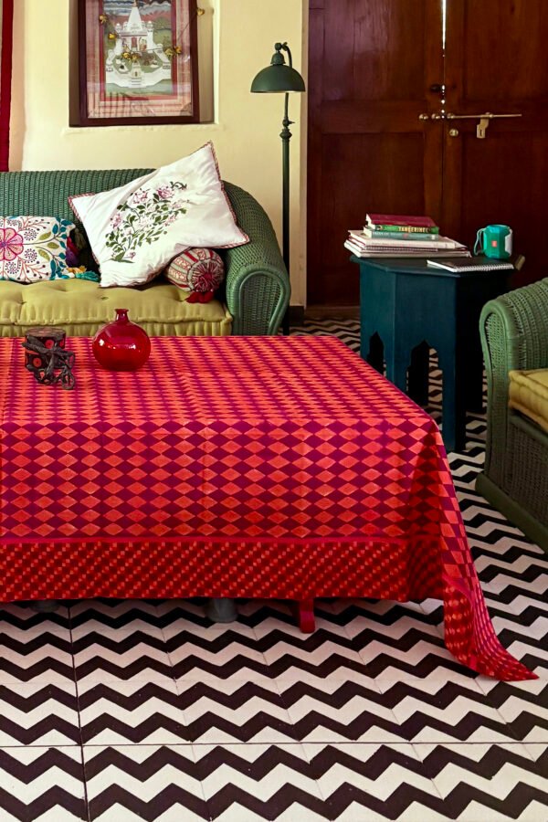 Tangerine Shakarpara Tablecloth