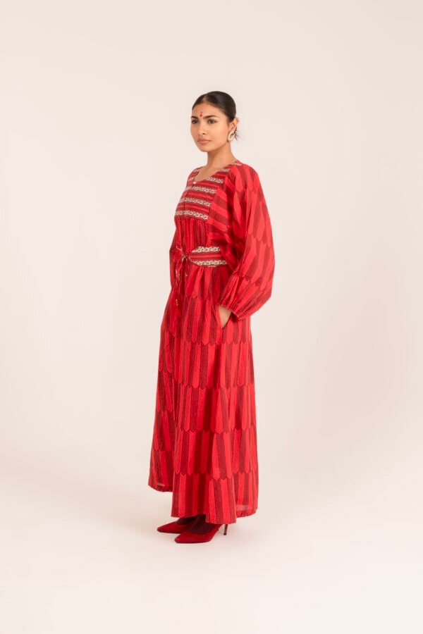 Bebe Dress in Pomegranate Picket