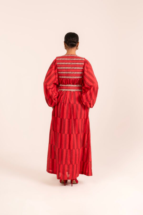 Bebe Dress in Pomegranate Picket