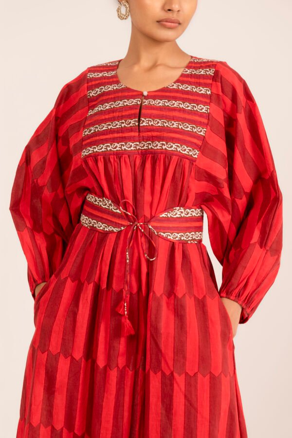 Bebe Dress in Pomegranate Picket