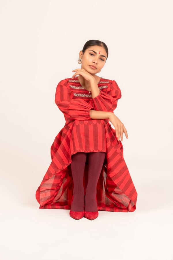 Bebe Dress in Pomegranate Picket
