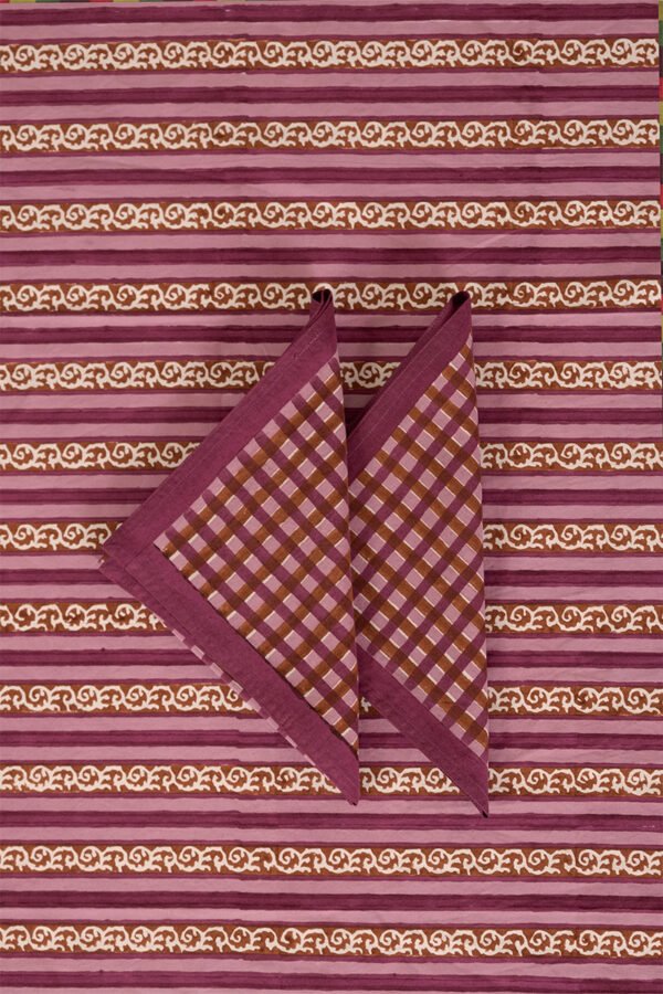 Purple Check Napkin