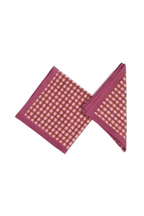Purple Check Napkin