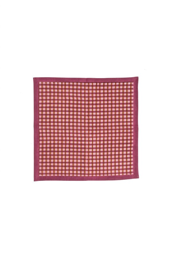 Purple Check Napkin