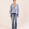 Sammie Blouse in Blue Barbershop Stripe Sammie Blouse in Blue Barbershop Stripe