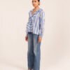 Sammie Blouse in Blue Barbershop Stripe Sammie Blouse in Blue Barbershop Stripe