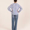 Sammie Blouse in Blue Barbershop Stripe Sammie Blouse in Blue Barbershop Stripe