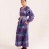 Sash Dress in Royal Broken Stripe