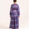 Sash Dress in Royal Broken Stripe