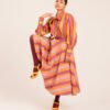 Midi Shakoon Skirt in Sunshine Rug Stripe Midi Shakoon Skirt in Sunshine Rug Stripe