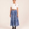 Sharon Skirt in True Blue Candy Stripe