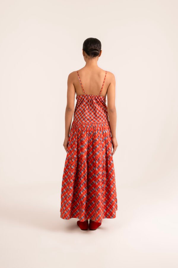 Simran Dress in Fiery Sky Plaid Simran Dress in Fiery Sky Plaid