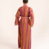 Sur Robe in Eggplant Gold Rug Stripe Sur Robe in Eggplant Gold Rug Stripe