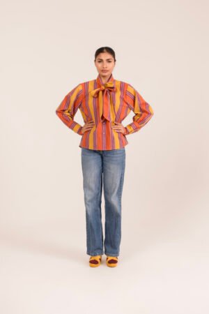Mehek Shirt in Sunshine Rug Stripe Mehek Shirt in Sunshine Rug Stripe