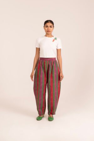 Ballon Pant in Watermelon Rug Stripe