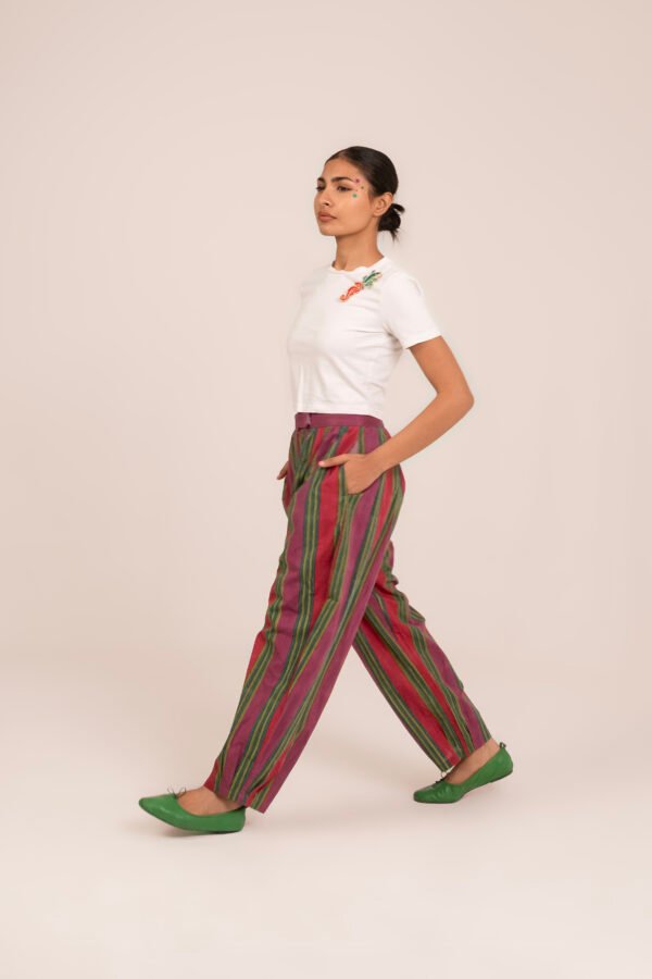 Ballon Pant in Watermelon Rug Stripe