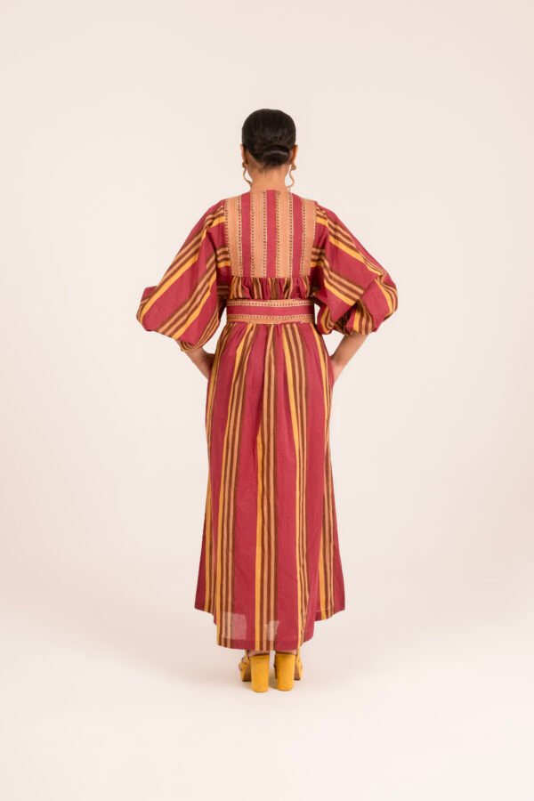 Bebe Dress in Raspberry Rug Stripe