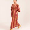 Bebe Dress in Raspberry Rug Stripe