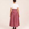 Paperbag Skirt in Aperol Madras Plaid