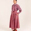 Paperbag Skirt in Aperol Madras Plaid