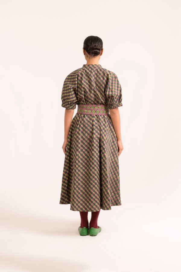 Sara Dress in Forest Berry Checkaroo