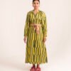 Sash Dress in Key Lime Picket
