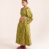 Sash Dress in Key Lime Picket
