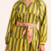 Sash Dress in Key Lime Picket