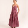 Simran Dress in Mauve Moire Stripe Simran Dress in Mauve Moire Stripe