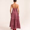 Simran Dress in Mauve Moire Stripe Simran Dress in Mauve Moire Stripe