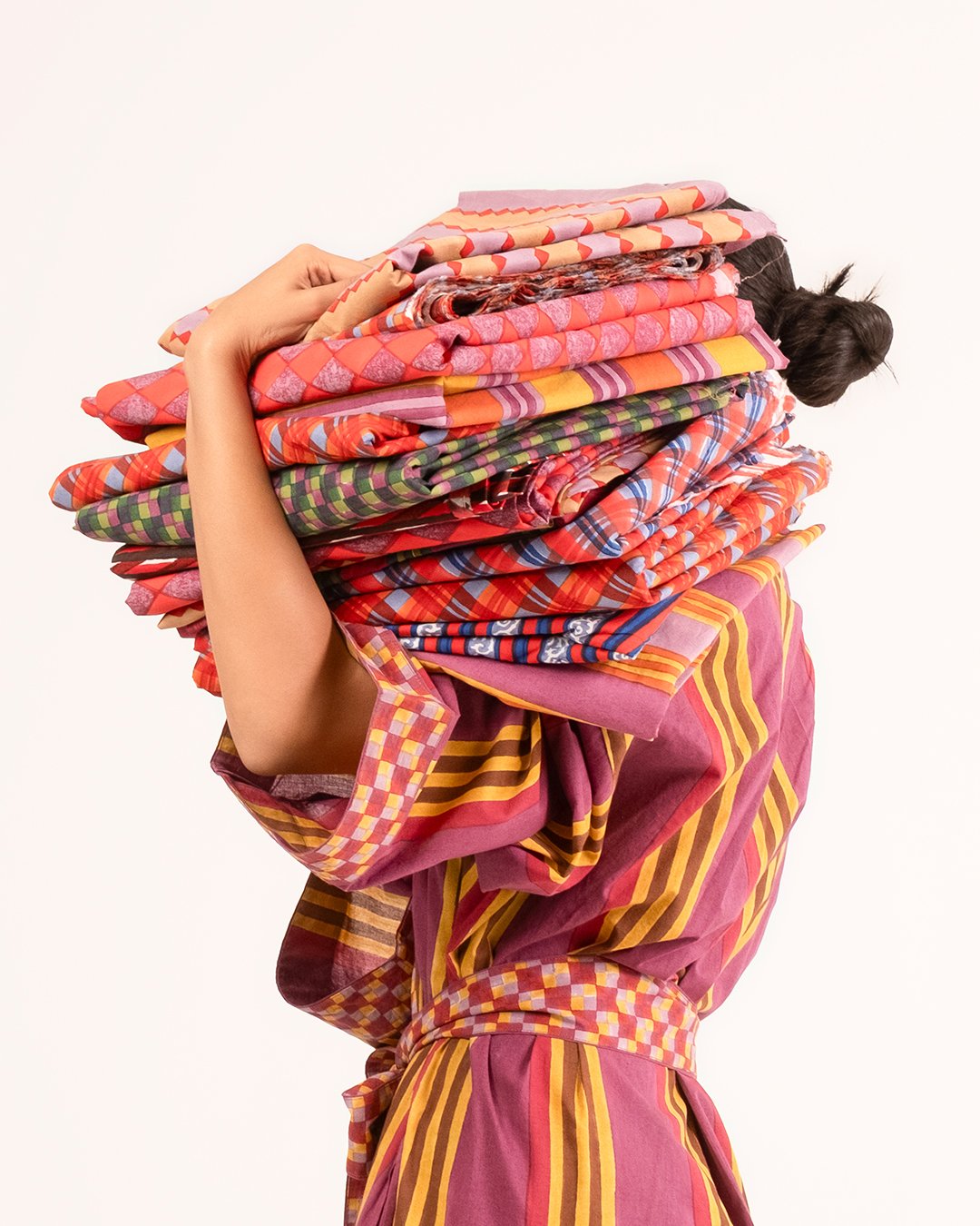 block print textile mobile